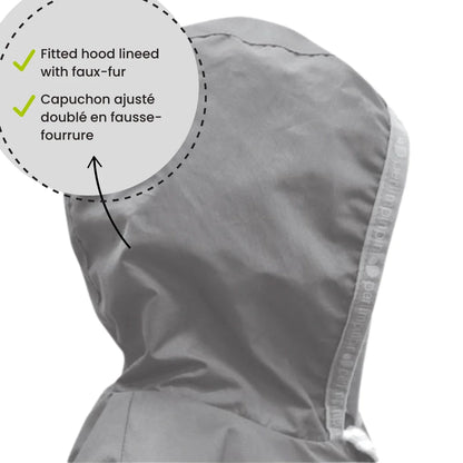 Perlimpinpin - CAR SEAT SAFE - One Piece Baby Snowsuit - Black