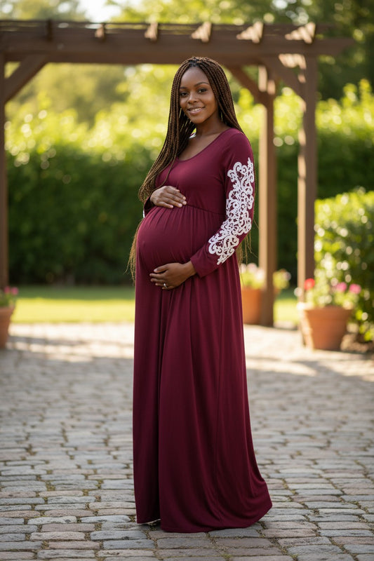 Bumpshoot Rental Dress: The Vamp RED LACE SLEEVE