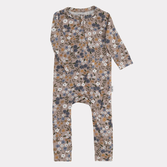 Pip + Phee - Bamboo Footless Sleepers | LE Prints: Dainty-floral / 3T