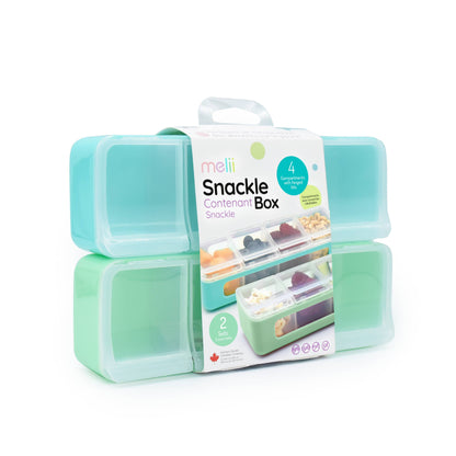 Melii - 4 Compartment Snackle: Blue