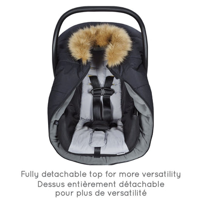 Perlimpinpin - Winter Elastic-Fitted Car Seat Cover - Black