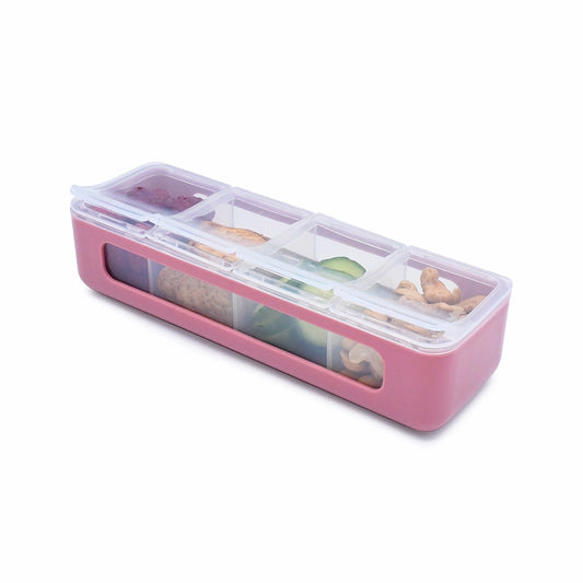 Melii - 4 Compartment Snackle Box - Berry