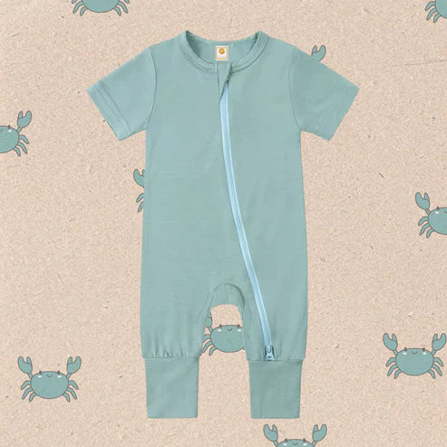 WHOLESALE - Little Locals Bamboo Sleep + Play Romper - Short Sleeve