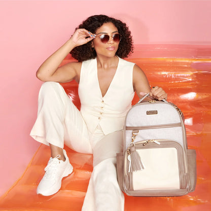 Itzy Ritzy - Vanilla Latte Boss Plus Backpack Diaper Bag