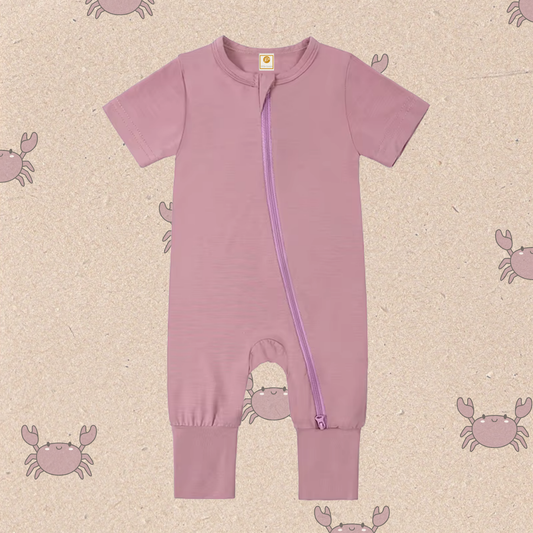 ✨PRE-SALE✨ Little Locals Bamboo Zip Romper - MUSHROOM