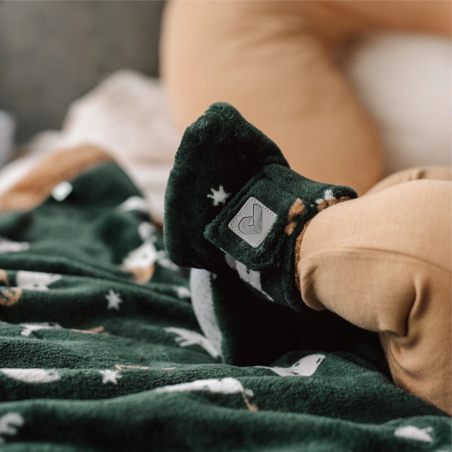 Perlimpinpin - Double Layer Plush Booties - Moose