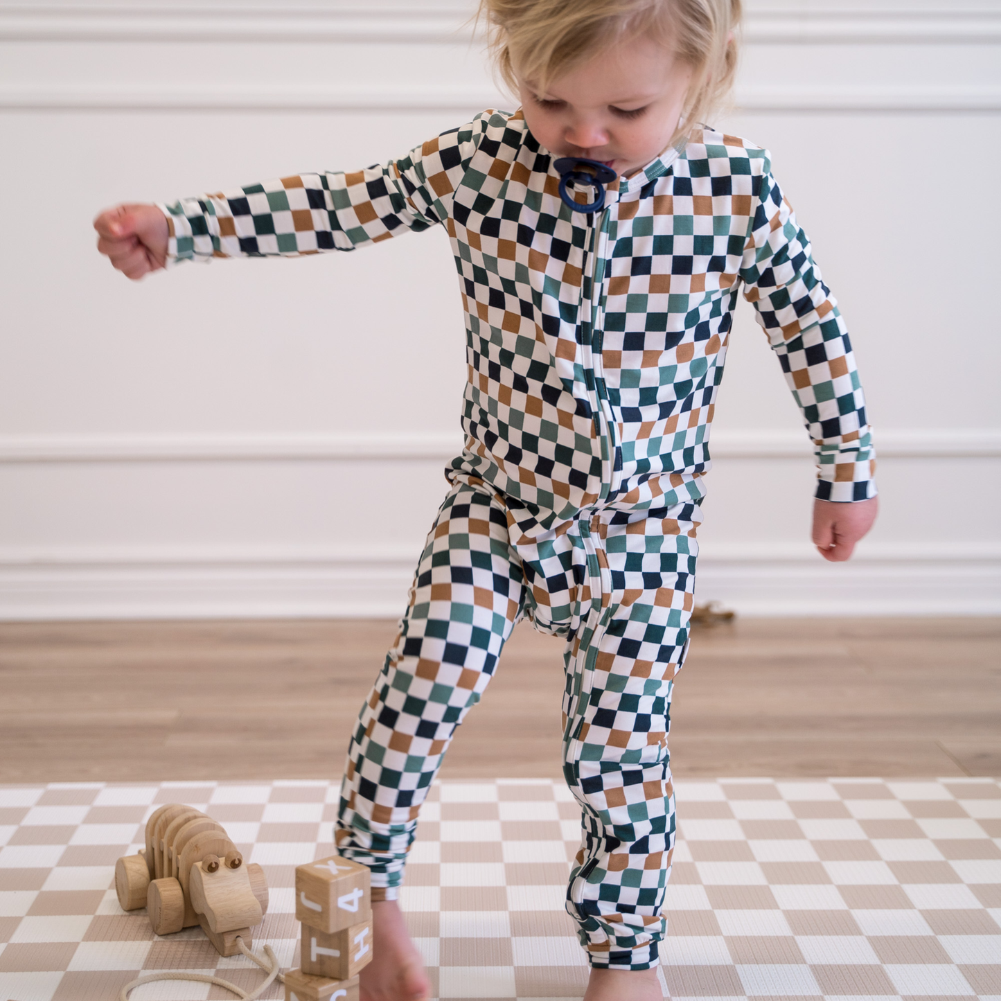 Pip + Phee - Bamboo Footless Sleepers | LE Prints #2: Desert-dinos / 2T