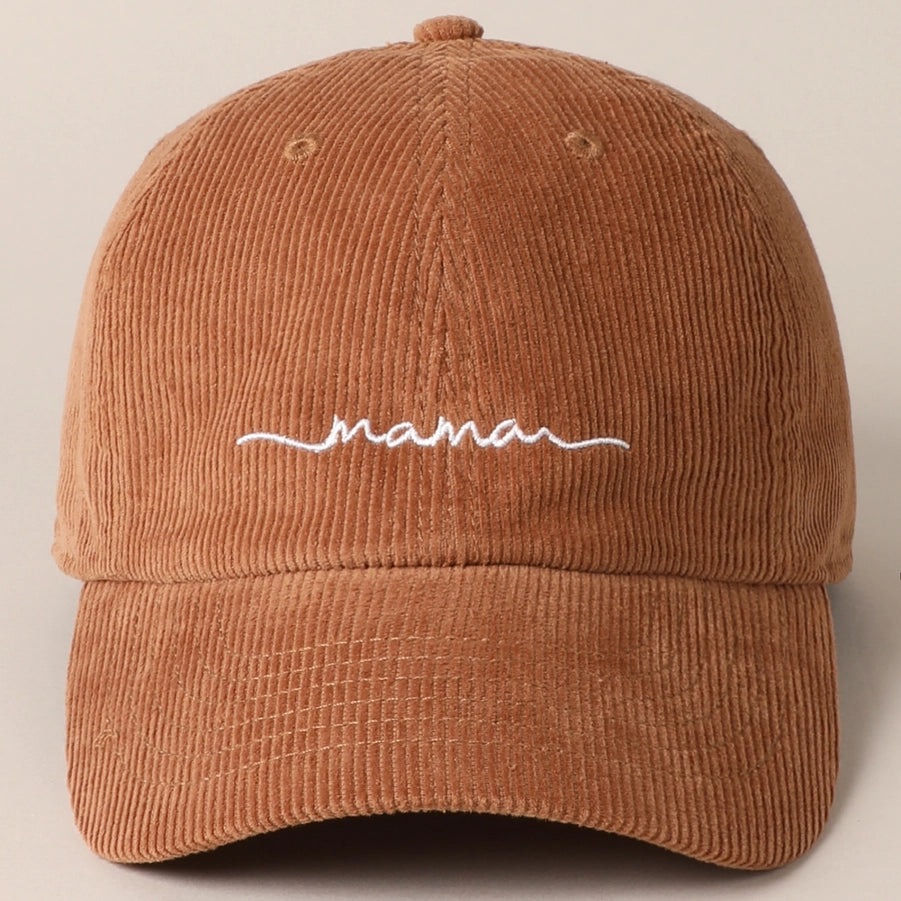 MAMA Corduroy Ball Cap **BACK IN STOCK**