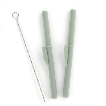 Brightberry - Silicone Straws with Stopper (Set of 2)