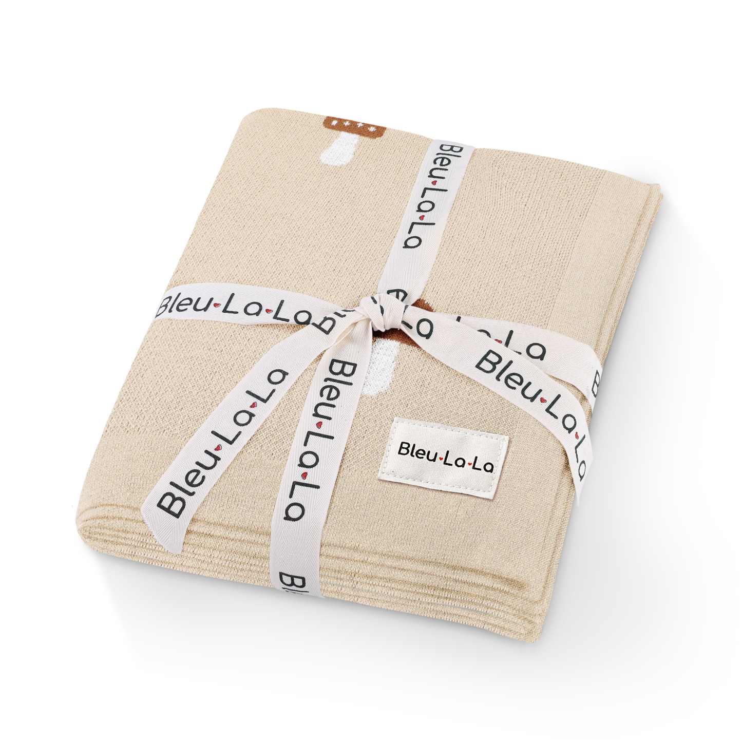 Bleu La La - 100% Luxury Cotton Swaddle Receiving Baby Blanket - Mushroom: Pink