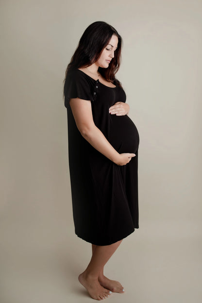 Three Little Tots - Maternity Mommy Labor and Delivery/ Nursing Gown