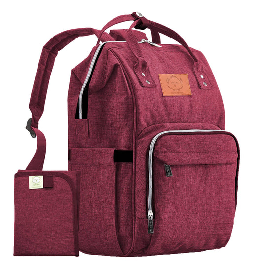 Original Diaper Bag Backpack, Baby Bags with Changing Pad: Wine Red