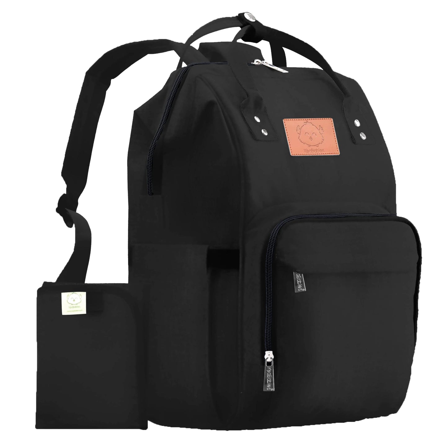 KeaBabies - KeaBabies Original Diaper Bag Backpack (Trendy Black) (7378801164466)