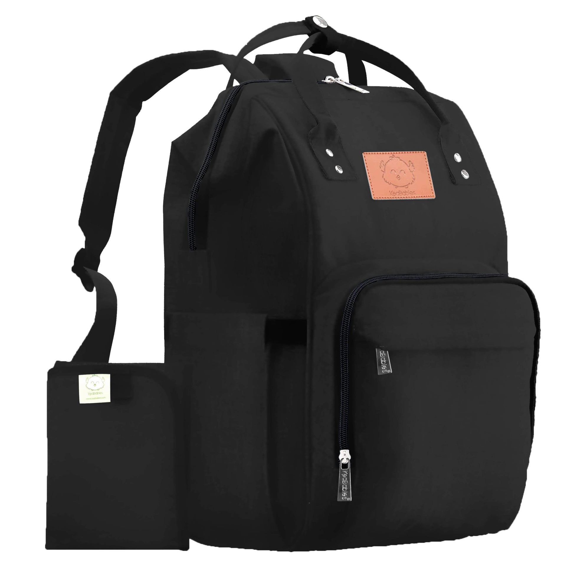 KeaBabies - KeaBabies Original Diaper Bag Backpack (Trendy Black) (7378801164466)