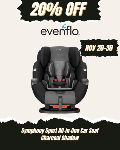 EVENFLO Symphony Sport All-in-One Car Seat (Charcoal Shadow)