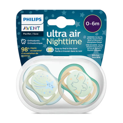 Philips Avent - Ultra Air Nighttime Pacifier 2 Pack