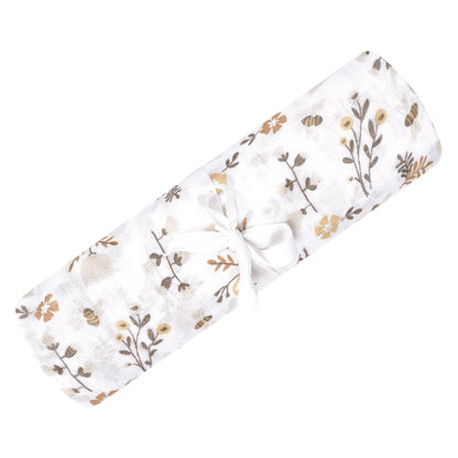 Perlimpinpin - Cotton muslin swaddle - Bees: OS