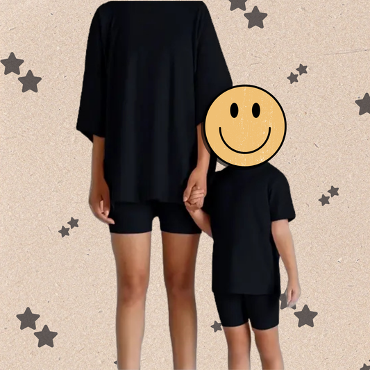 Little Locals Mama + Me Matching Set - BLACK