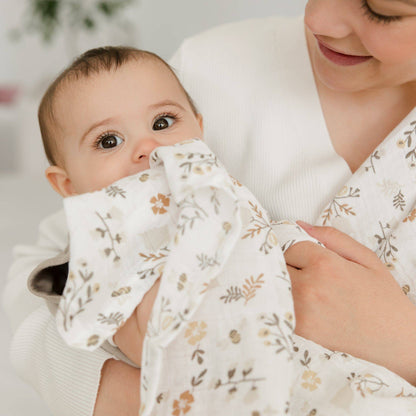 Perlimpinpin - Cotton muslin swaddle - Bees: OS