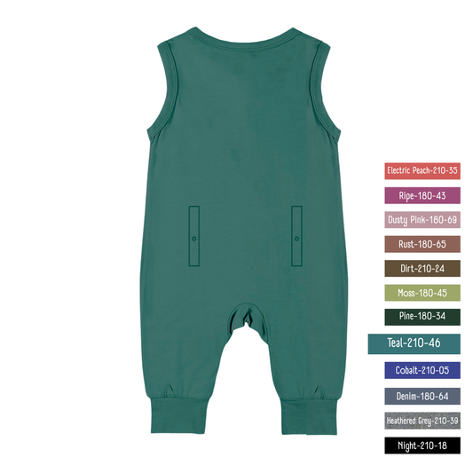 Little Locals PALS Sleep + Play Underalls - Teal