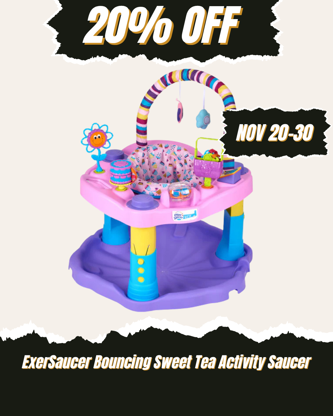 Evenflo - ExerSaucer Bouncing Sweet Tea Activity Saucer