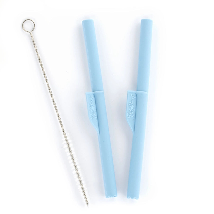 Brightberry - Silicone Straws with Stopper (Set of 2)