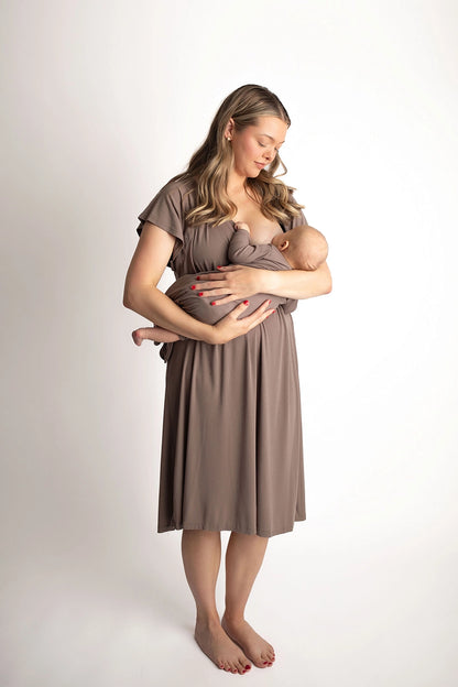 Three Little Tots - Maternity Mommy Labor and Delivery/ Nursing Gown