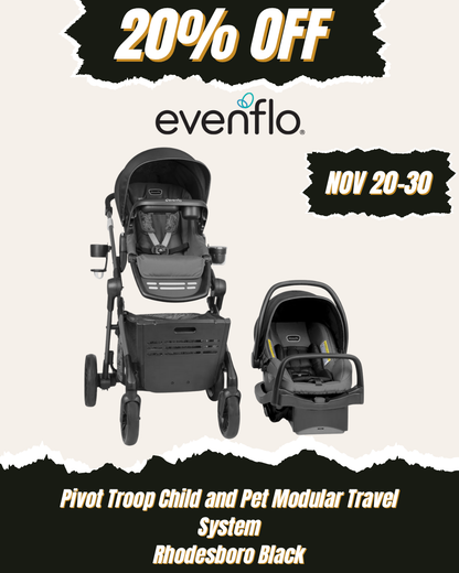 Evenflo - Pivot Troop Child and Pet Modular Travel System (Rhodesboro Black)