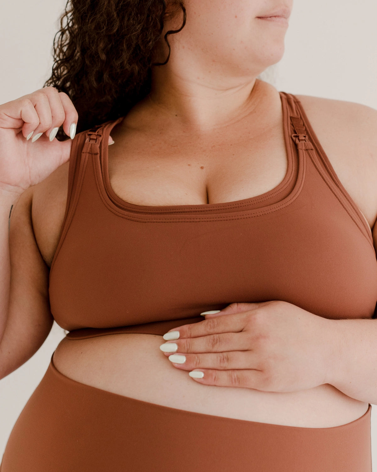 AXK Maternity - Full Support Nursing Bra - Brown
