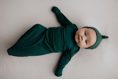Three Little Tots - Knotted Newborn Gown - Forest