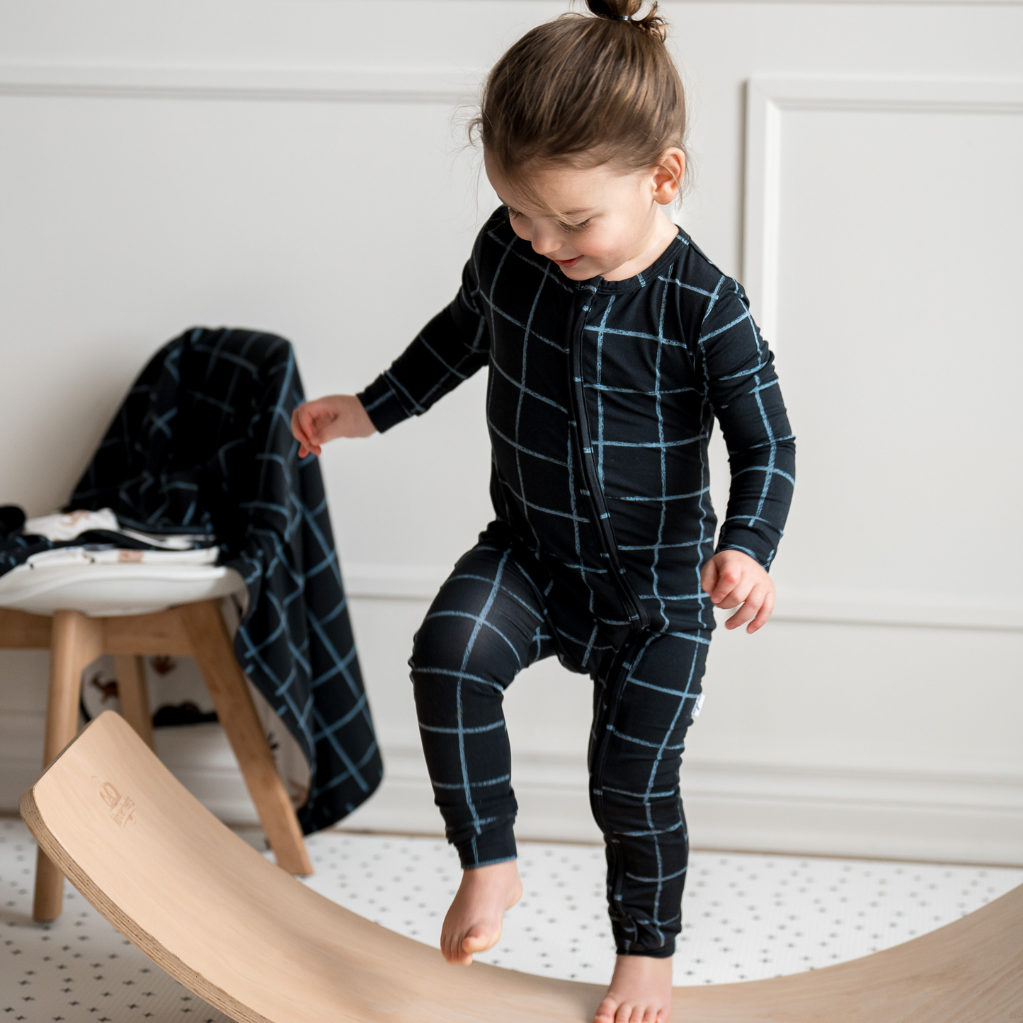 Pip + Phee - Bamboo Footless Sleepers | LE Prints #2: Teal-smiley / 2T