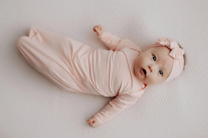 Three Little Tots - Knotted Newborn Gown - Heavenly Pink