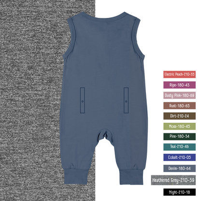 Little Locals PALS Sleep + Play Underalls - Heatherd Grey