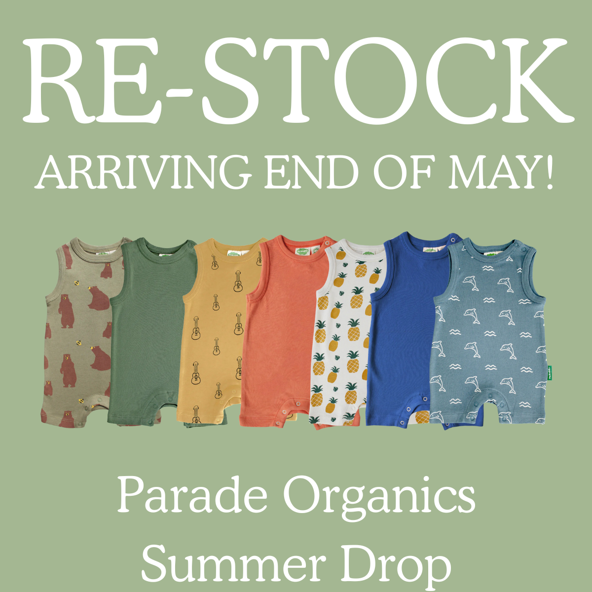 Dolphins - Parade - Organic Tank Romper