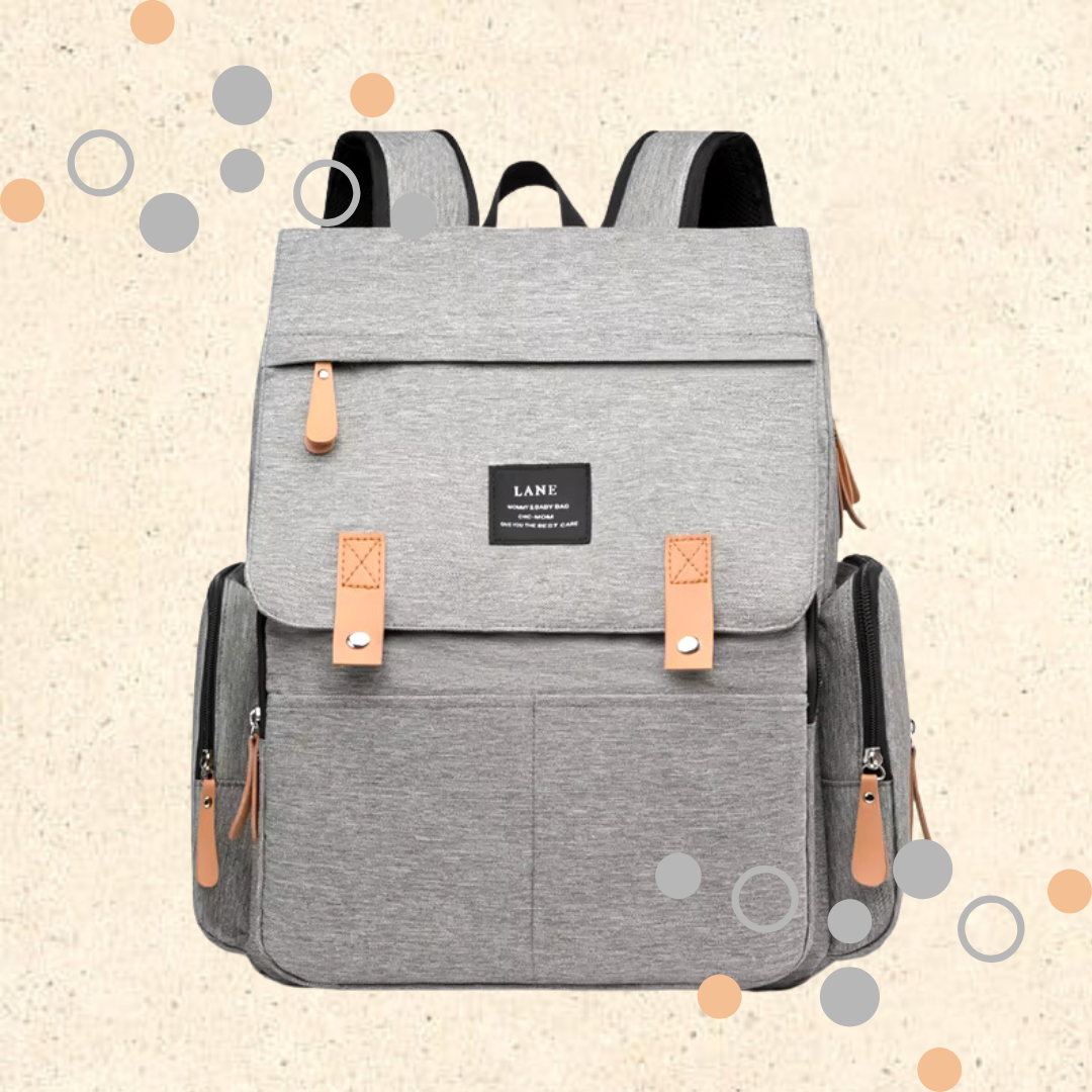 PRE-ORDER - Little Locals Diaper Rucksack - Grey + Grey