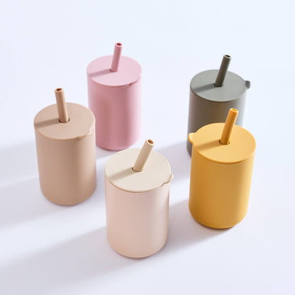 Milk Addict - Milk Addict Silicone Cup And Straw Set: Seafoam Green