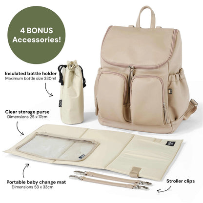 OiOi - Signature Nappy Backpack - Oat