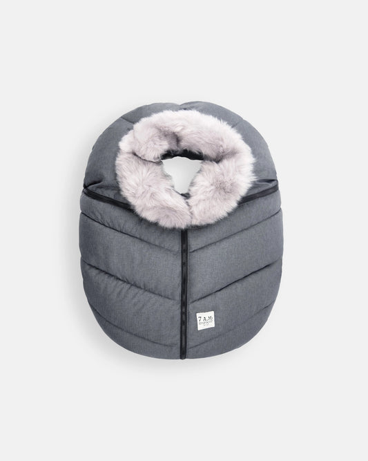 7AM ENFANT - Car Seat Cocoon - Arctic Faux Fur