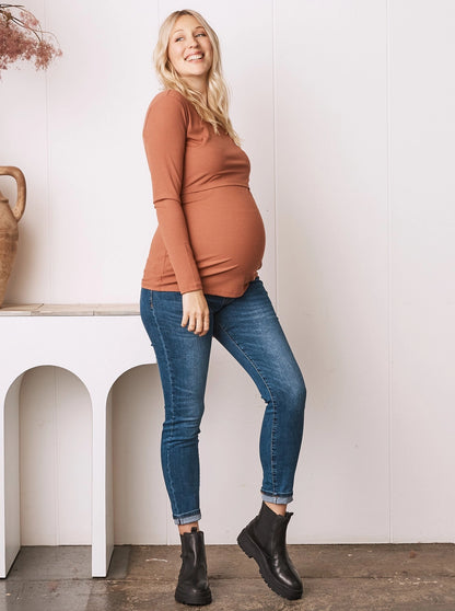 Angel Maternity - Over the Bump Skinny Jeans - Denim Blue