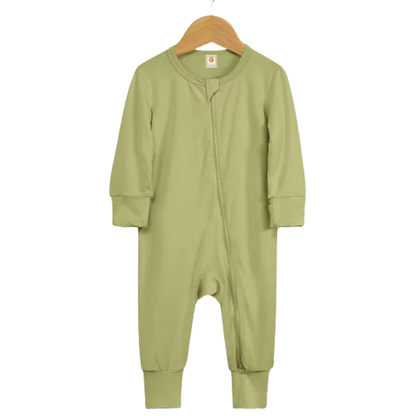 Merlot - Long Sleeve Bamboo Sleep + Play Romper