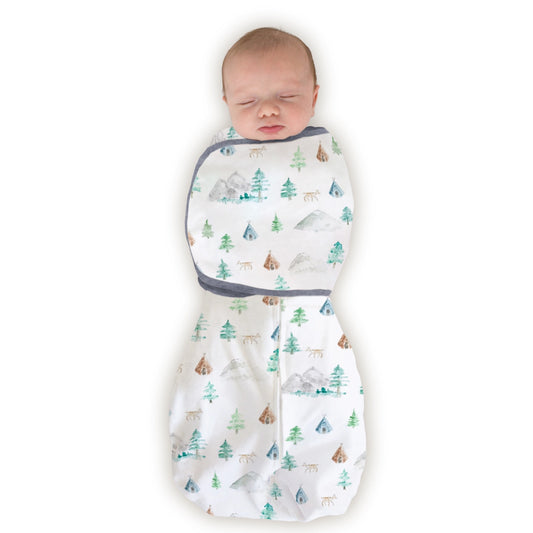 Mountains + Trees Watercolour - SwaddleDesigns - Omni Swaddle Sack Newborn 0-3 Mo: Small 0-3 Mo (Copy)