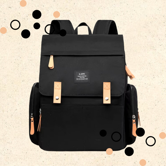 PRE-ORDER - Little Locals Diaper Rucksack - Black + Black