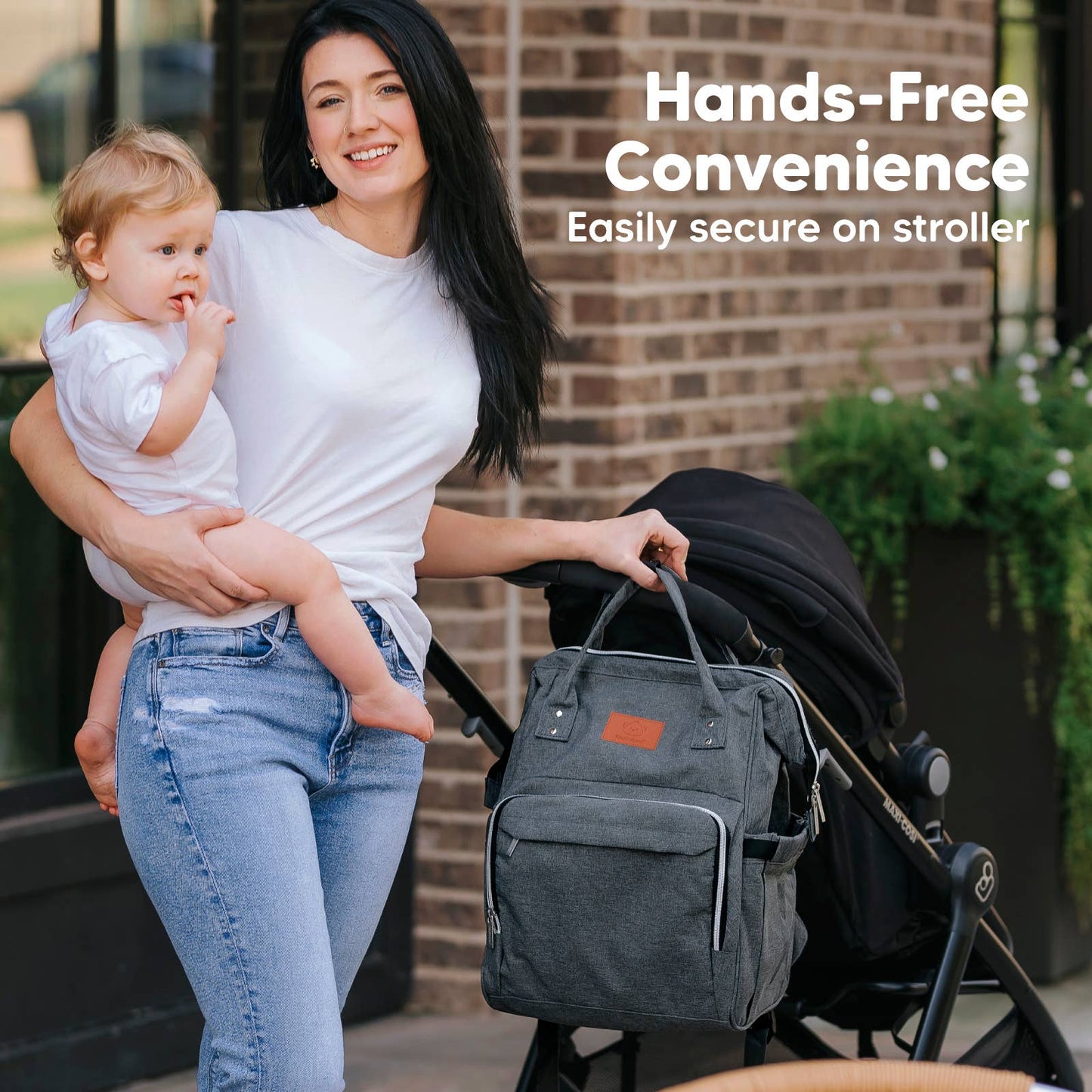 Original Diaper Bag Backpack, Baby Bags with Changing Pad: Mystic Gray