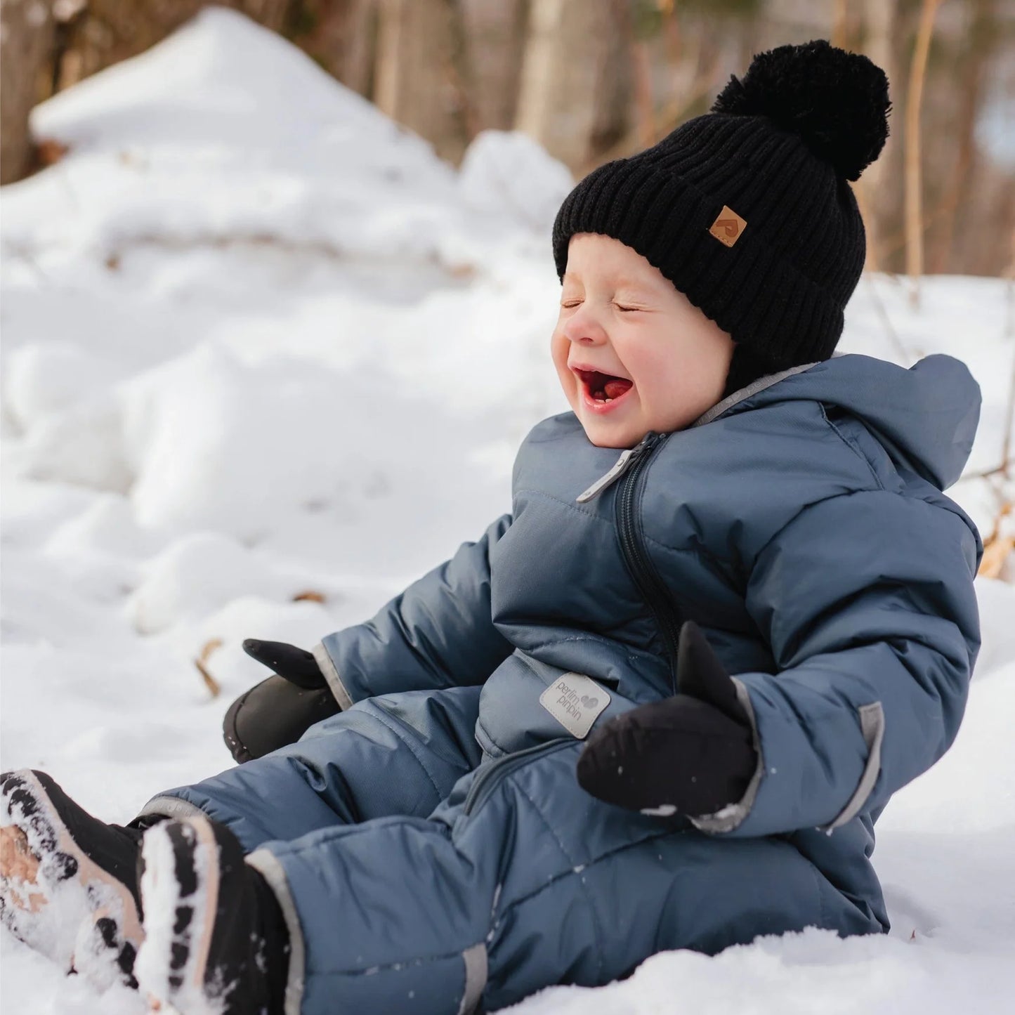Perlimpinpin - CAR SEAT SAFE - One Piece Baby Snowsuit - Stark