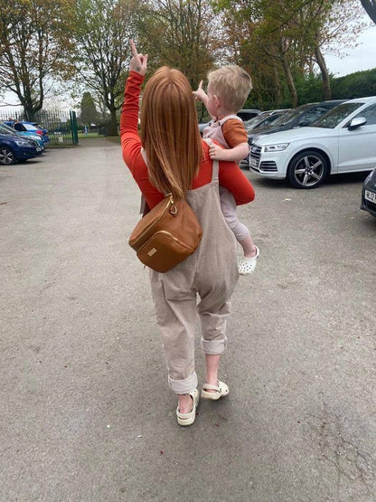 Bellaboo Boutique - Bellaboo Sling Crossbody Stroller Bag Tan