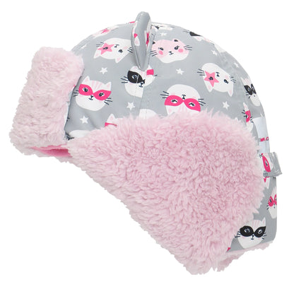 FlapJack Kids - Water Repellant Trapper Hat - Cat
