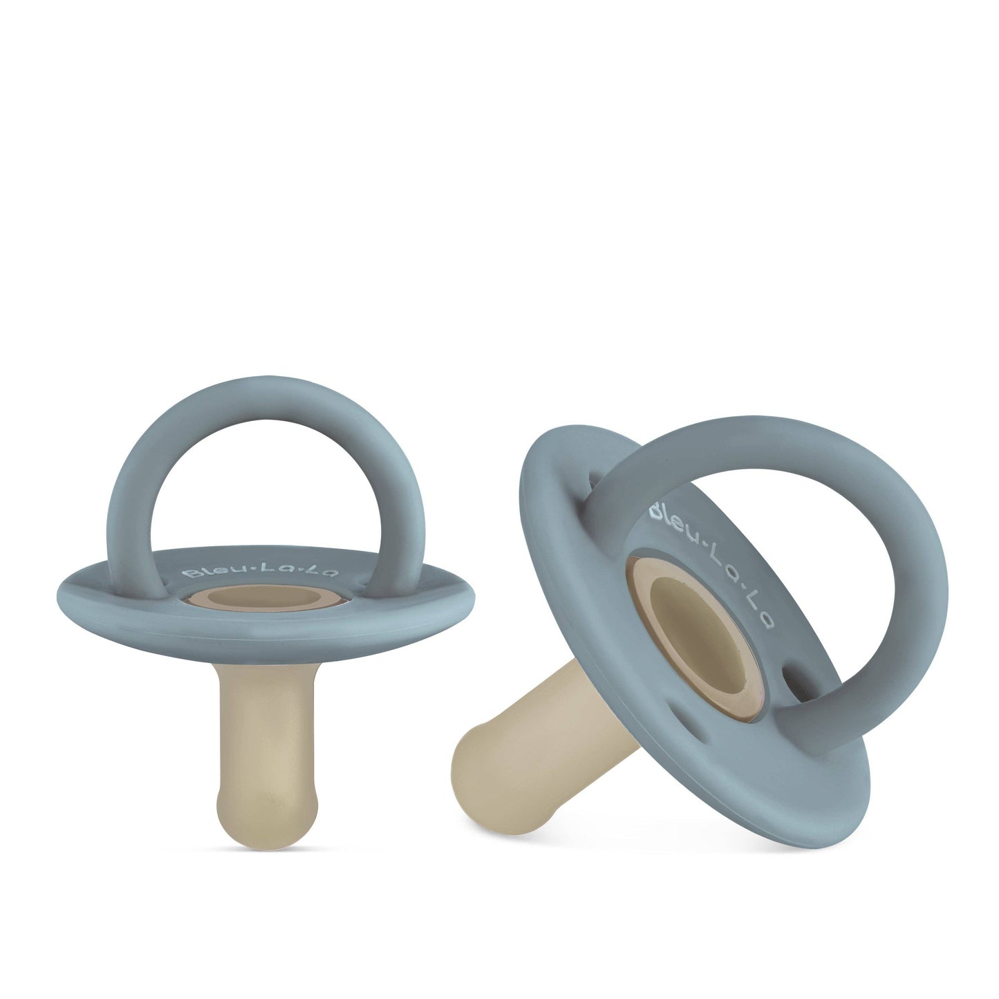 Bleu La La - Lulababe 2 Tone Pacifier: Hospital Nipple / Sky Blue + Mocha