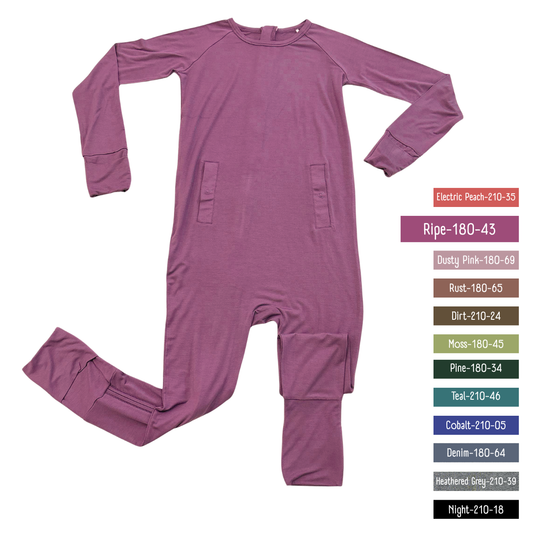 Little Locals PALS  Sleep + Play Long Sleeve Romper - Ripe