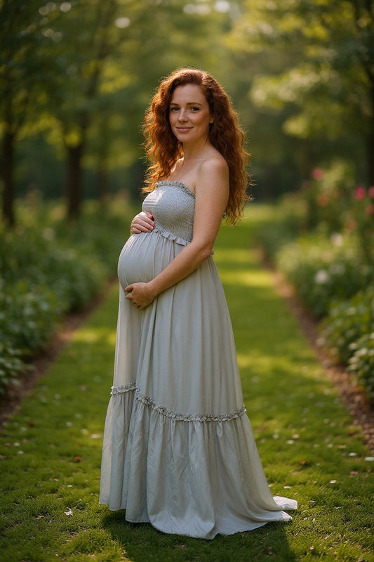 Bumpshoot Rental Dress: The Calyn SAGE GREEN OTS