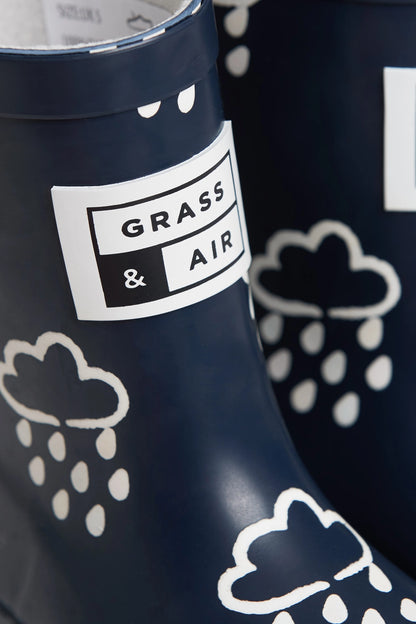 Grass & Air - Colour Changing Rain Boots (Wellies) - Navy